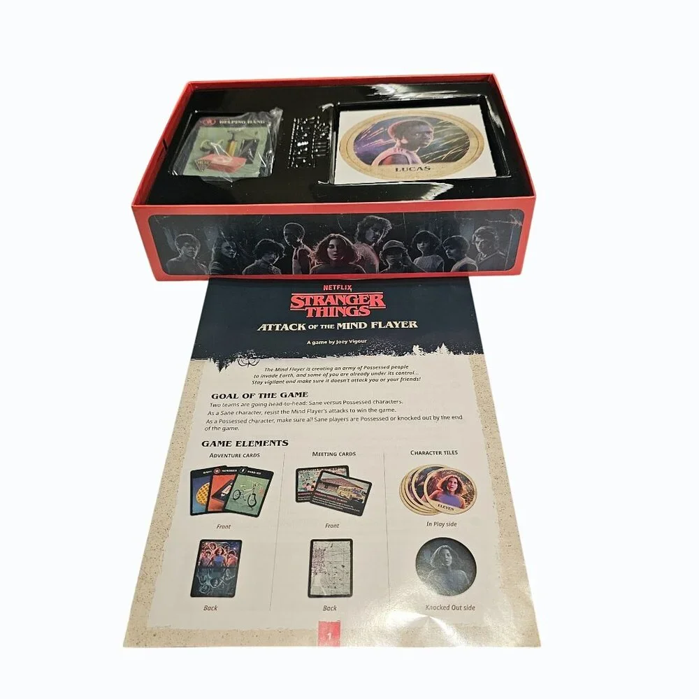 Netflix Stranger Things: Attack of the Mindflayer Card Game Colorblind Friendly